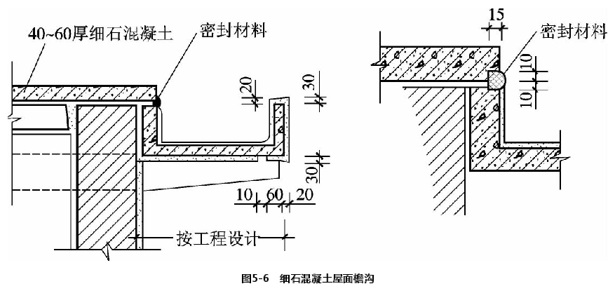 细石混凝土屋面檐沟